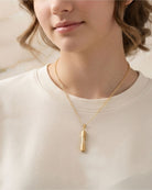 Cara Keepsakes Gold Pendant Urns Gold Cylinder Pendant Urn (10K)
