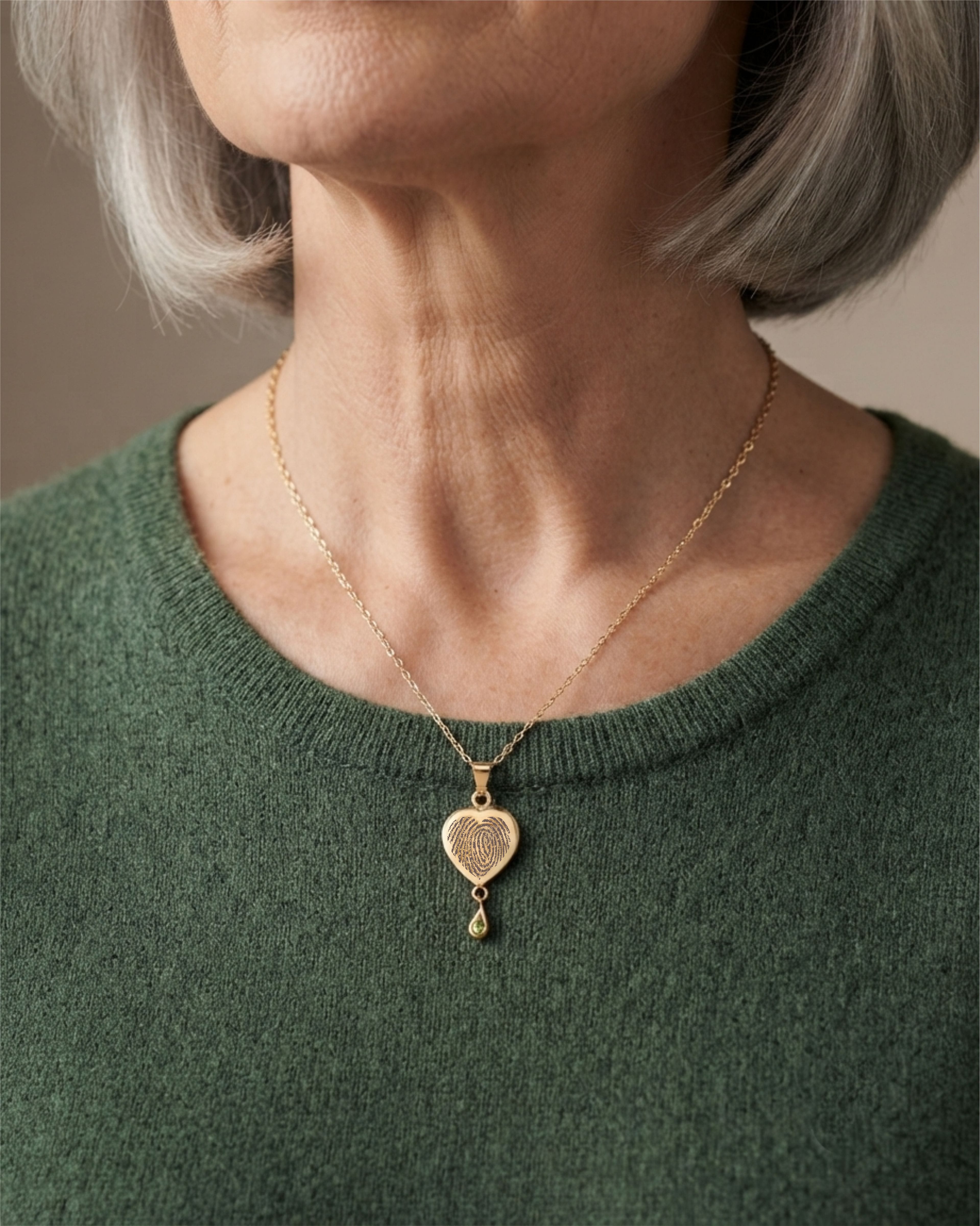 Cara Keepsakes Gold Pendant Urns Birthstone Heart Pendant Urn (10K)