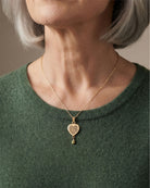 Cara Keepsakes Gold Pendant Urns Birthstone Heart Pendant Urn (10K)