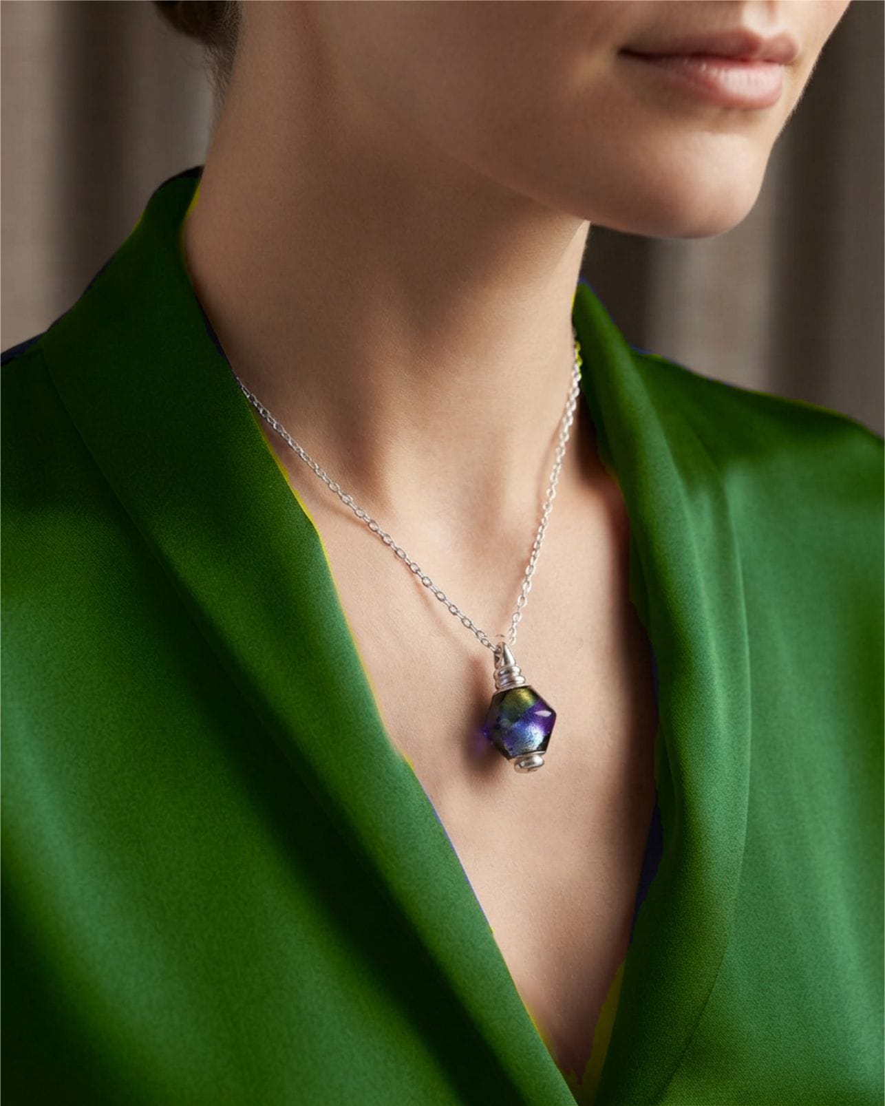 Cara Keepsakes Murano Glass Pendant Urns Murano Glass Pendant Urn - 'Peaceful Waters'