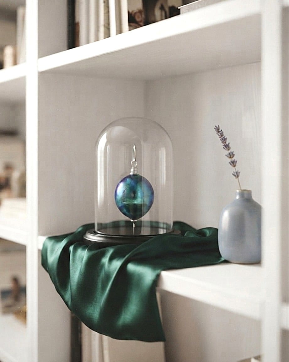 Cara Keepsakes Keepsake Urn Mini Urn with Glass Dome Keepsake Urn - "Tender Promise"