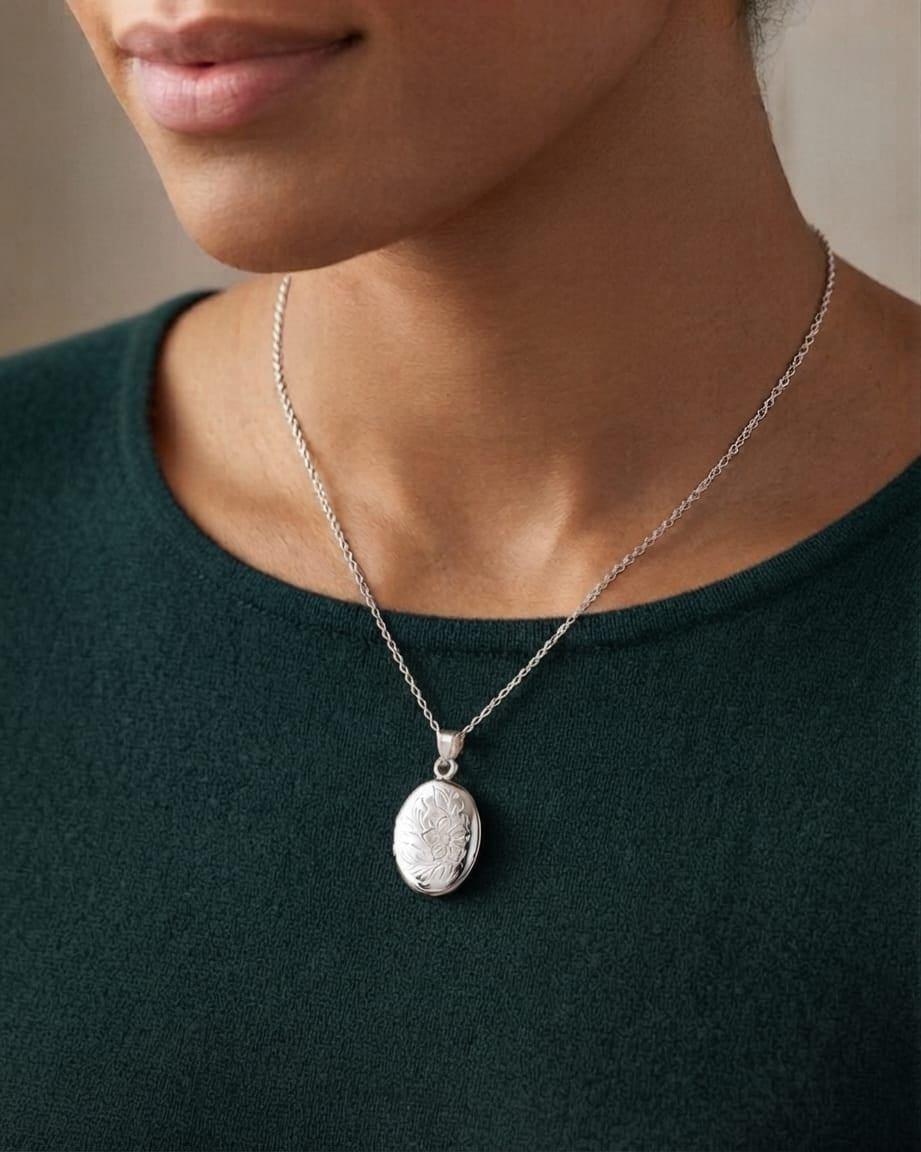 Cara Keepsakes Silver Pendant Urns 'Wildflower' Pendant Urn