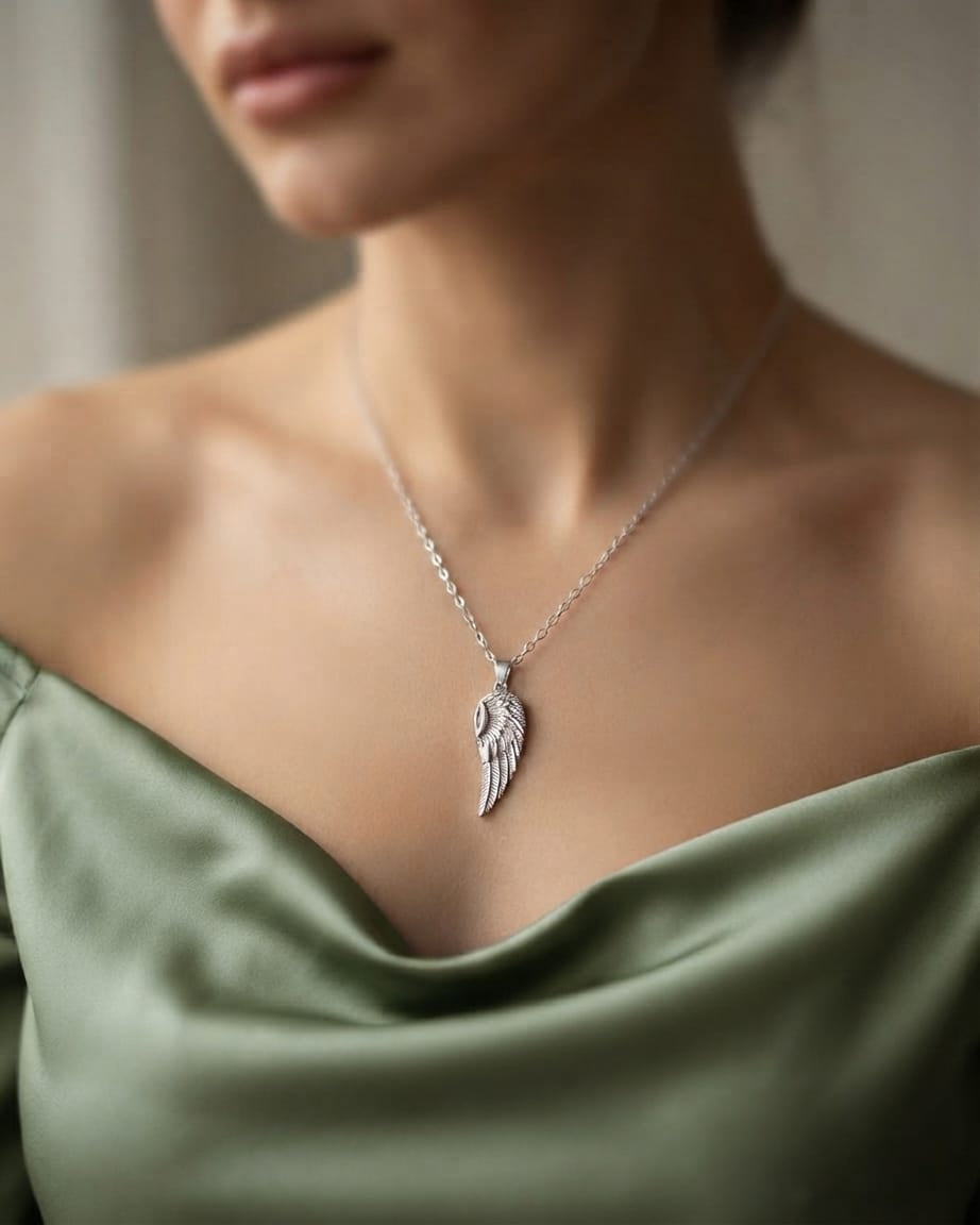 Cara Keepsakes Silver Pendant Urns Silver Guardian Angel Pendant Urn