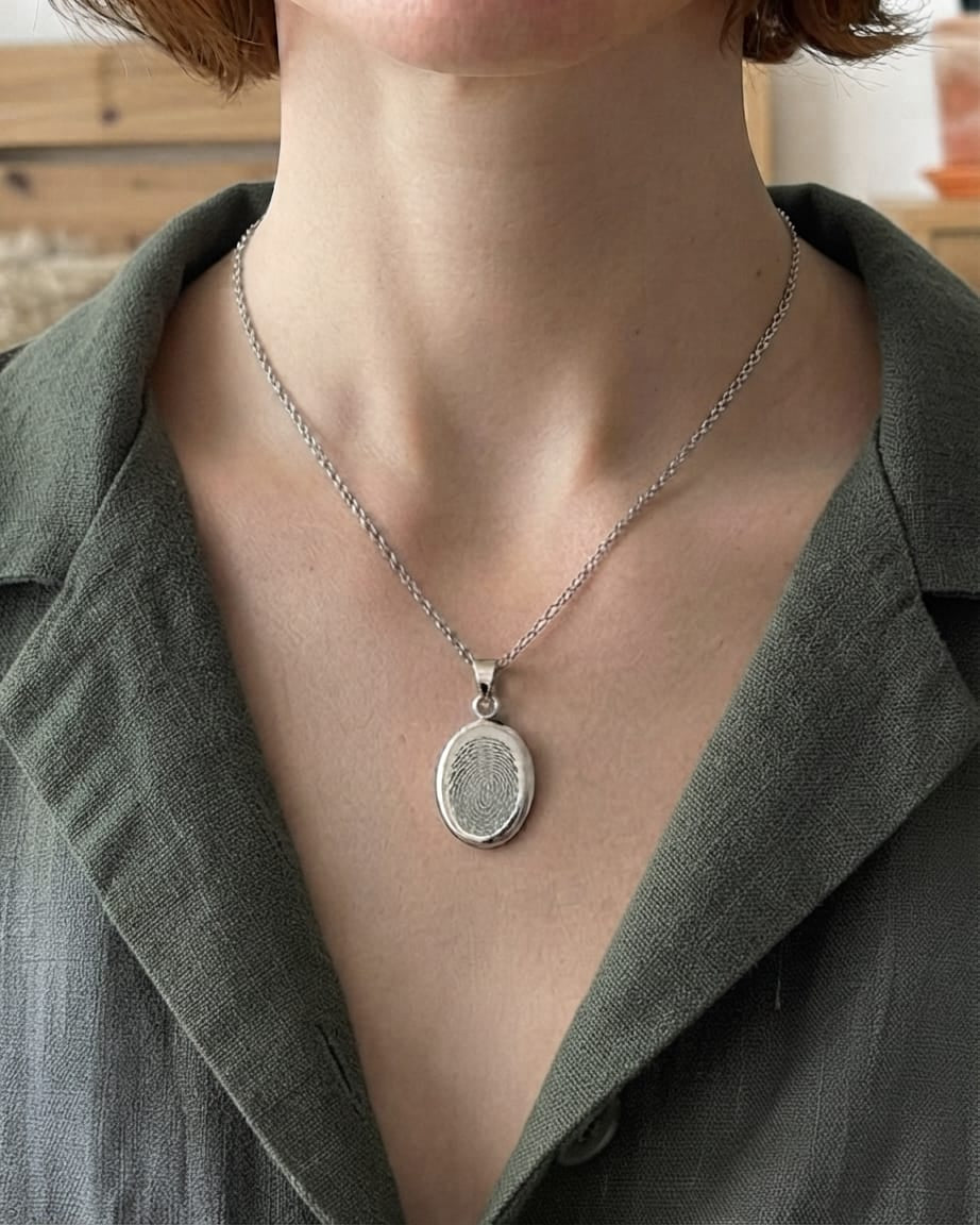 Cara Keepsakes Silver Pendant Urns Silver Oval Pendant Urn