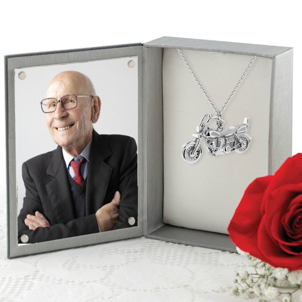 Cara Keepsakes Silver Pendant Urns Motorcycle Pendant Urn