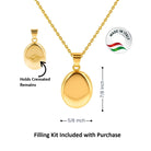 Cara Keepsakes Gold Pendant Urns Gold Oval Pendant Urn (10K)