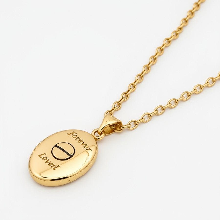 Cara Keepsakes Gold Pendant Urns Gold Oval Pendant Urn (10K)