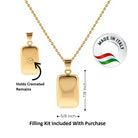 Cara Keepsakes Gold Pendant Urns Gold Rectangle Pendant Urn (10K)