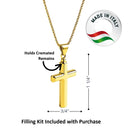 Cara Keepsakes Gold Pendant Urns Gold Cross Pendant Urn (10K)