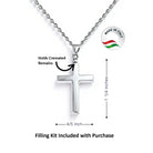 Cara Keepsakes Silver Pendant Urns Cross Pendant Urn