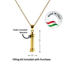 Cara Keepsakes Gold Pendant Urns Gold Hammered Cylinder Pendant Urn (10K)