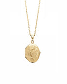 Cara Keepsakes Gold Locket Urns Gold Oval 'Wildflower' Locket Urn (10K)