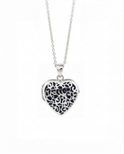 Cara Keepsakes Gold Locket Urns White Gold Filigree Heart Locket Urn (14K)