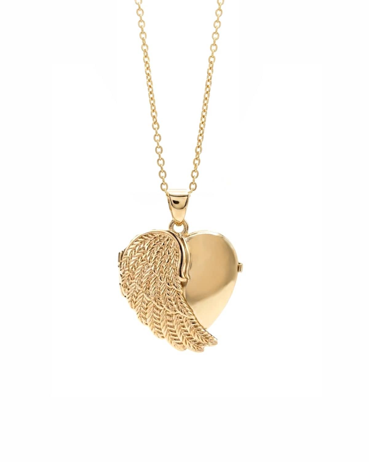 Cara Keepsakes Gold Locket Urns Gold Angel Wing Locket Urn (10K)