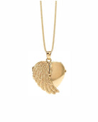 Cara Keepsakes Gold Locket Urns Gold Angel Wing Locket Urn (14K)