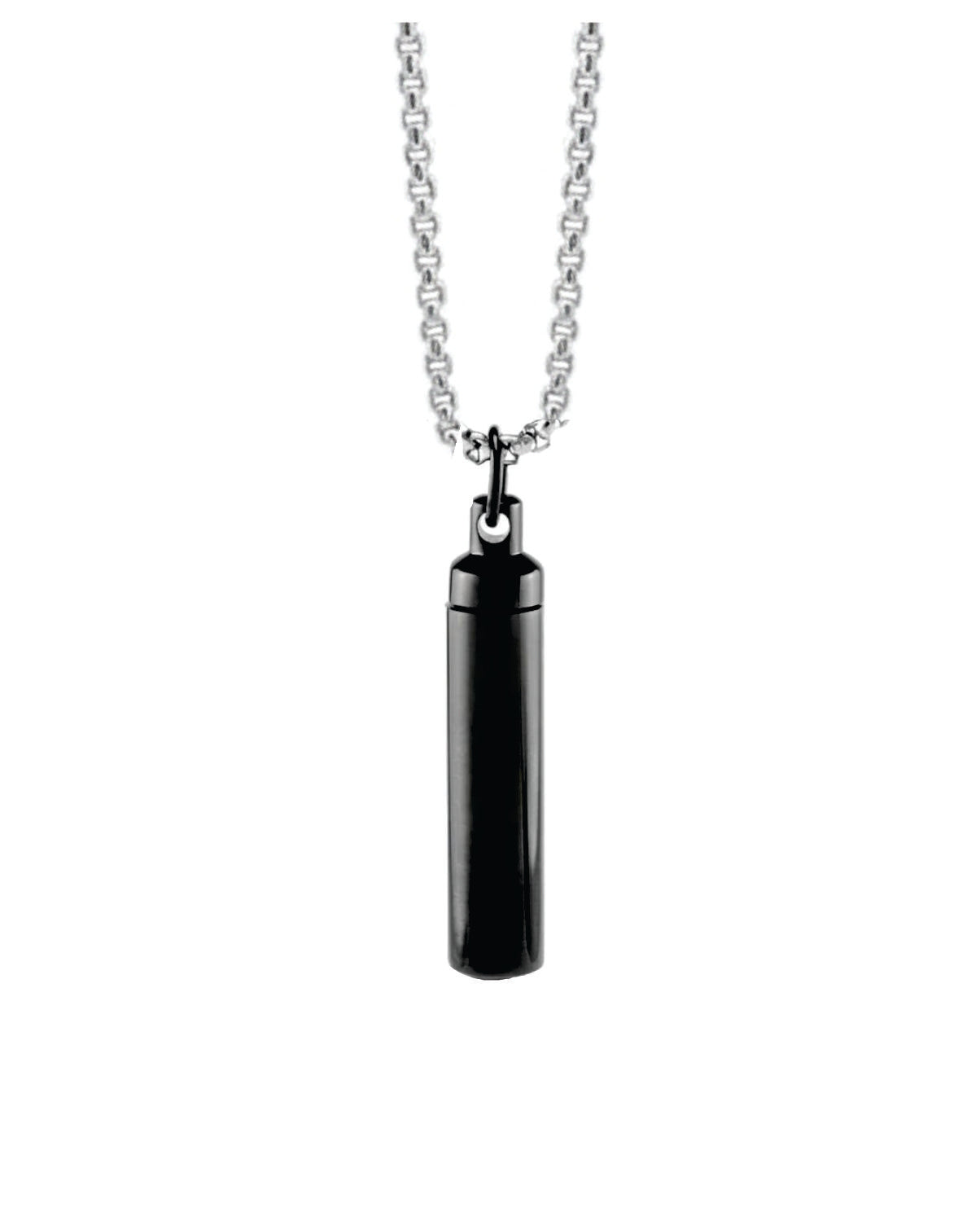 Cara Keepsakes Stainless Steel Black Stainless Steel Cylinder Urn