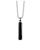 Cara Keepsakes Stainless Steel Black Stainless Steel Cylinder Urn