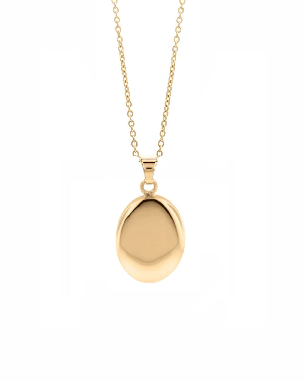 Cara Keepsakes Gold Pendant Urns Gold Oval Pendant Urn (10K)
