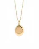 Cara Keepsakes Gold Pendant Urns Gold Oval Pendant Urn (10K)