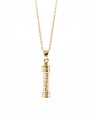 Cara Keepsakes Gold Pendant Urns Gold Hammered Cylinder Pendant Urn (10K)