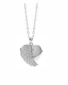 Cara Keepsakes Silver Locket Urns Silver Angel Wing Locket Urn