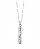 Cara Keepsakes Silver Pendant Urns Hammered Cylinder Pendant Urn