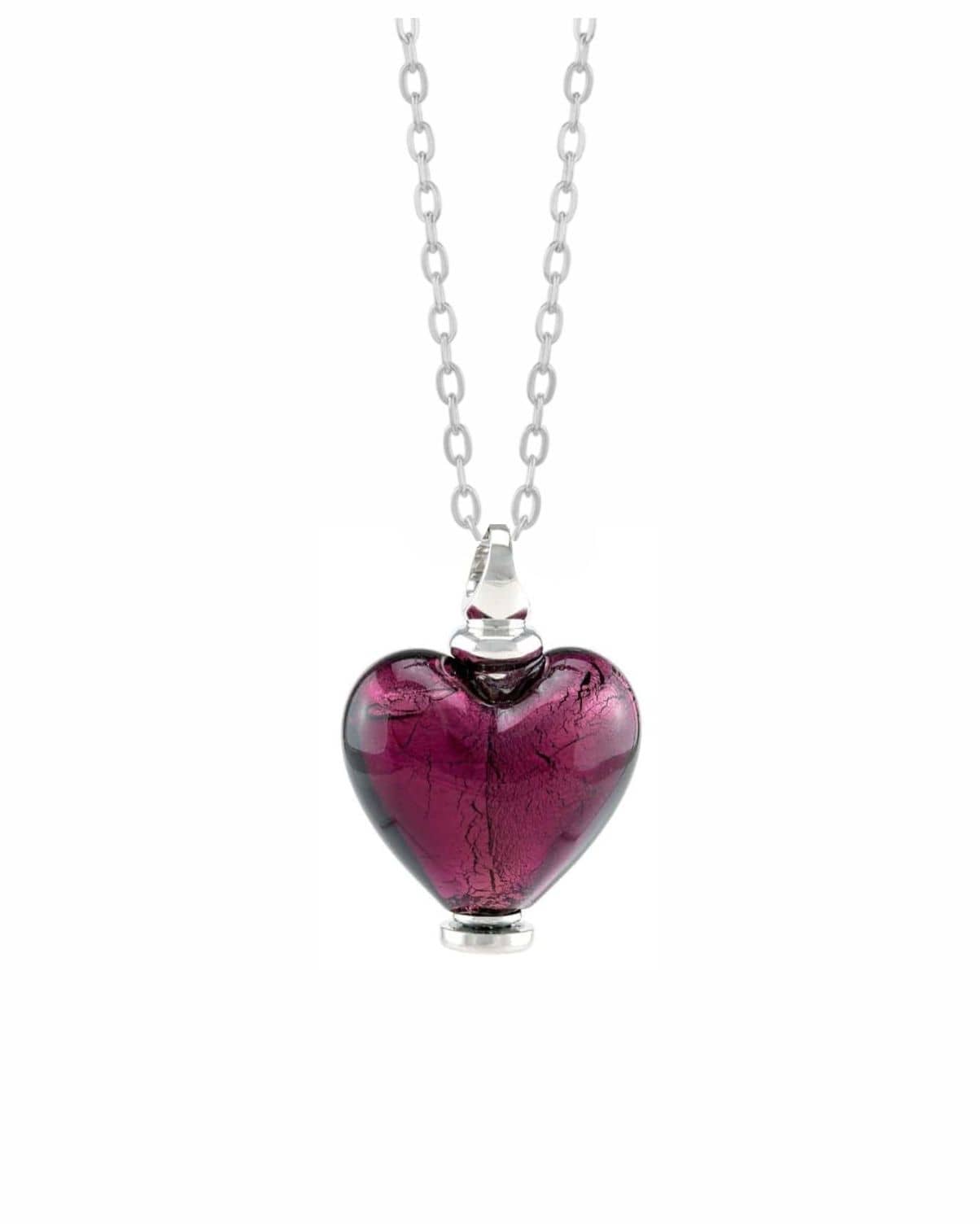 Cara Keepsakes Murano Glass Heart Urns Murano Glass Heart Urn - February
