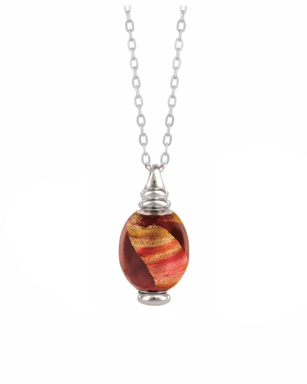Cara Keepsakes Murano Glass Pendant Urns Murano Glass Pendant Urn - 'Beyond the Sunset' Olive