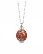 Cara Keepsakes Murano Glass Pendant Urns Murano Glass Pendant Urn - 'Beloved' Olive