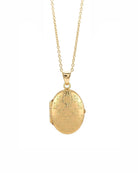 Cara Keepsakes Gold Locket Urns Gold Oval Locket Urn - Diamond Cut (10K)