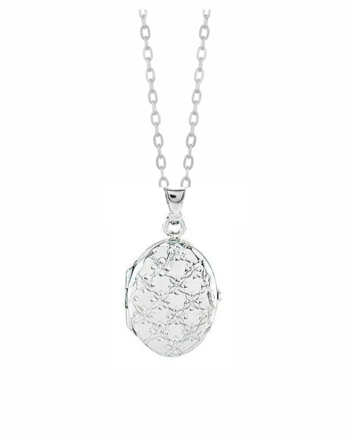 Cara Keepsakes Silver Locket Urns Oval Locket Urn - Diamond Cut