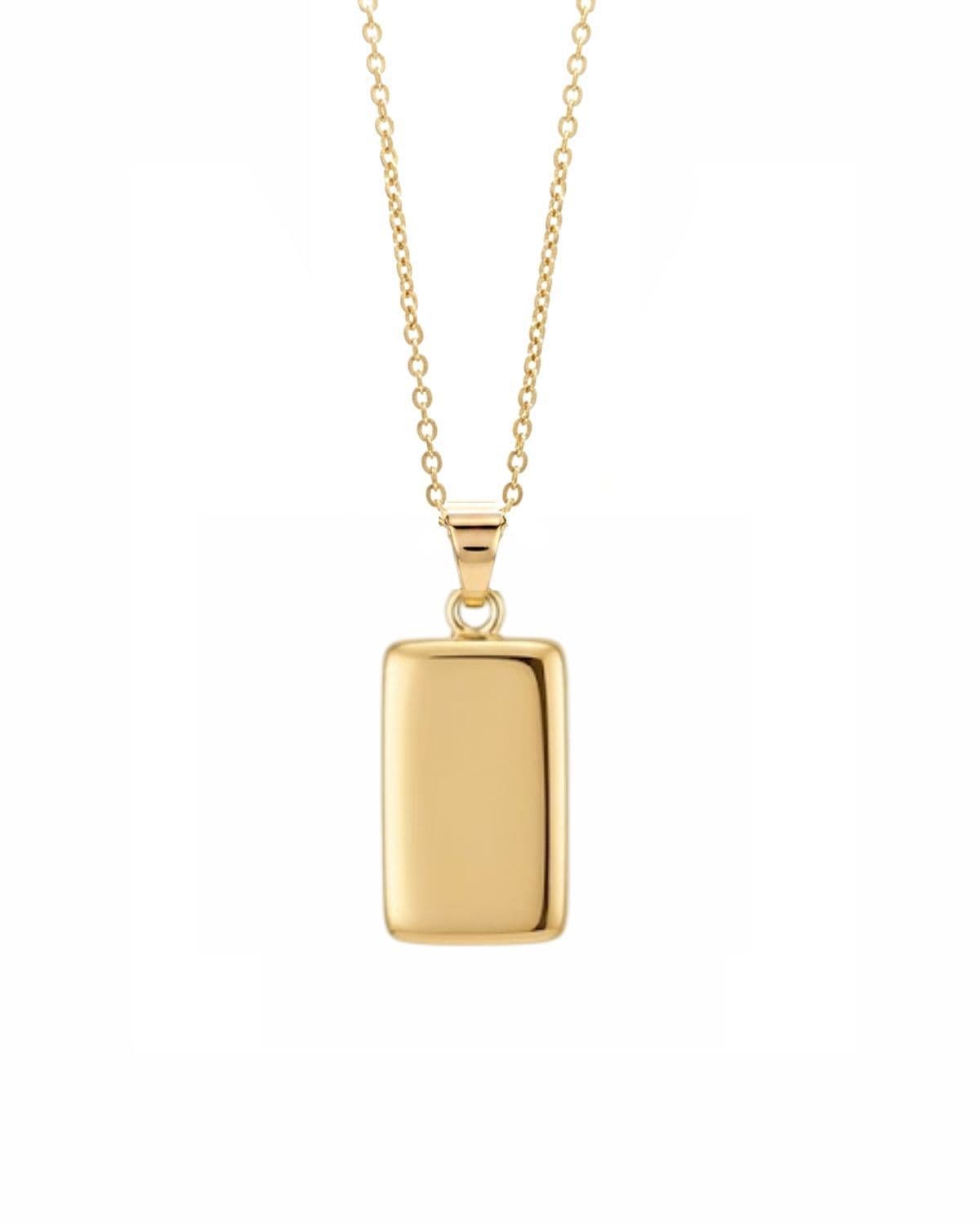 Cara Keepsakes Gold Pendant Urns Gold Rectangle Pendant Urn (10K)