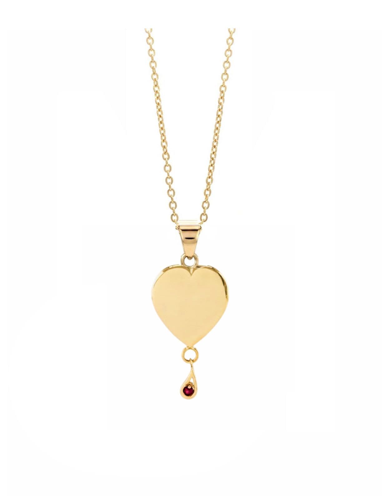 Cara Keepsakes Gold Pendant Urns Birthstone Heart Pendant Urn (10K)