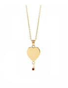 Cara Keepsakes Gold Pendant Urns Birthstone Heart Pendant Urn (10K)