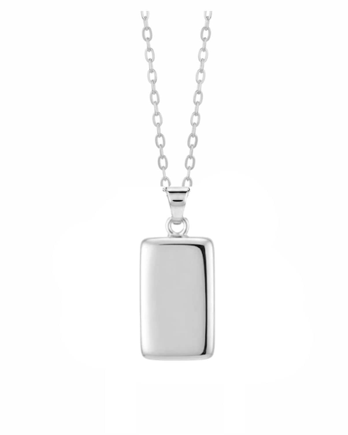Cara Keepsakes Silver Pendant Urns Silver Rectangle Pendant Urn