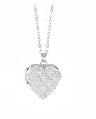 Cara Keepsakes Silver Locket Urns Silver Heart Locket Urn - Diamond Cut