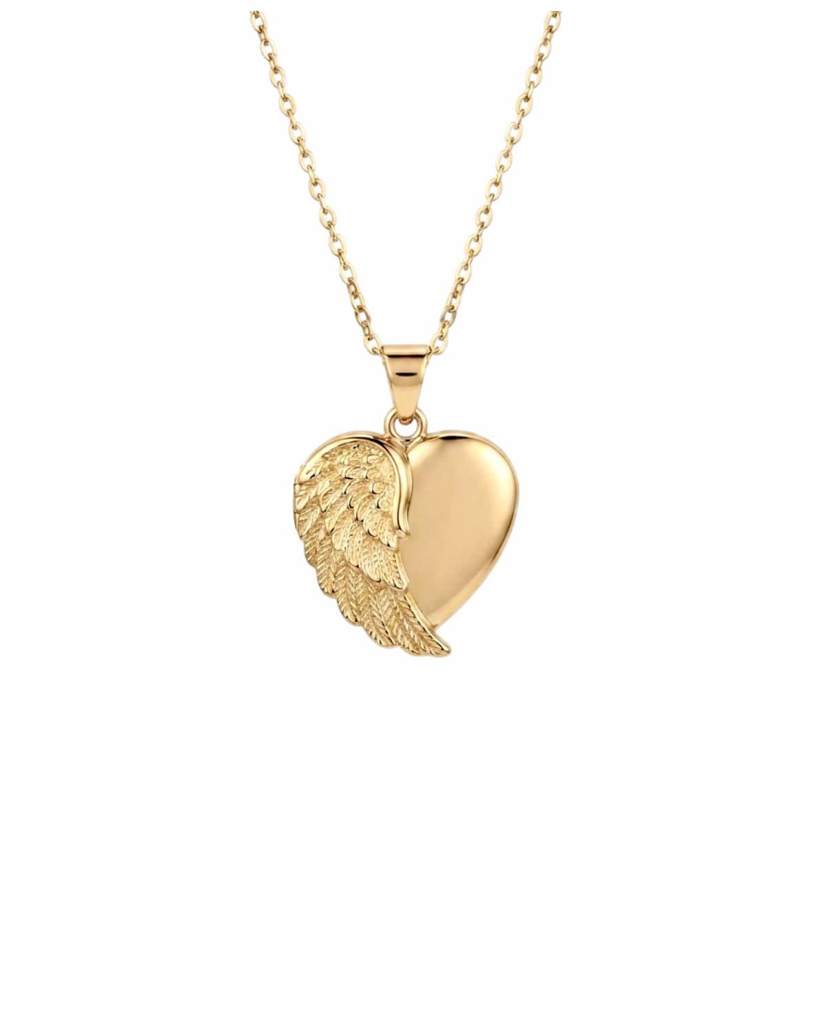 Cara Keepsakes Gold Pendant Urns Gold Angel Wing Pendant Urn (10K)