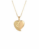 Cara Keepsakes Gold Pendant Urns Gold Angel Wing Pendant Urn (10K)
