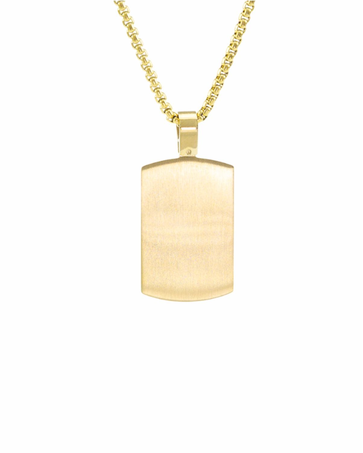 Cara Keepsakes Stainless Steel Gold-Plated Tag Pendant