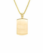 Cara Keepsakes Stainless Steel Gold-Plated Tag Pendant