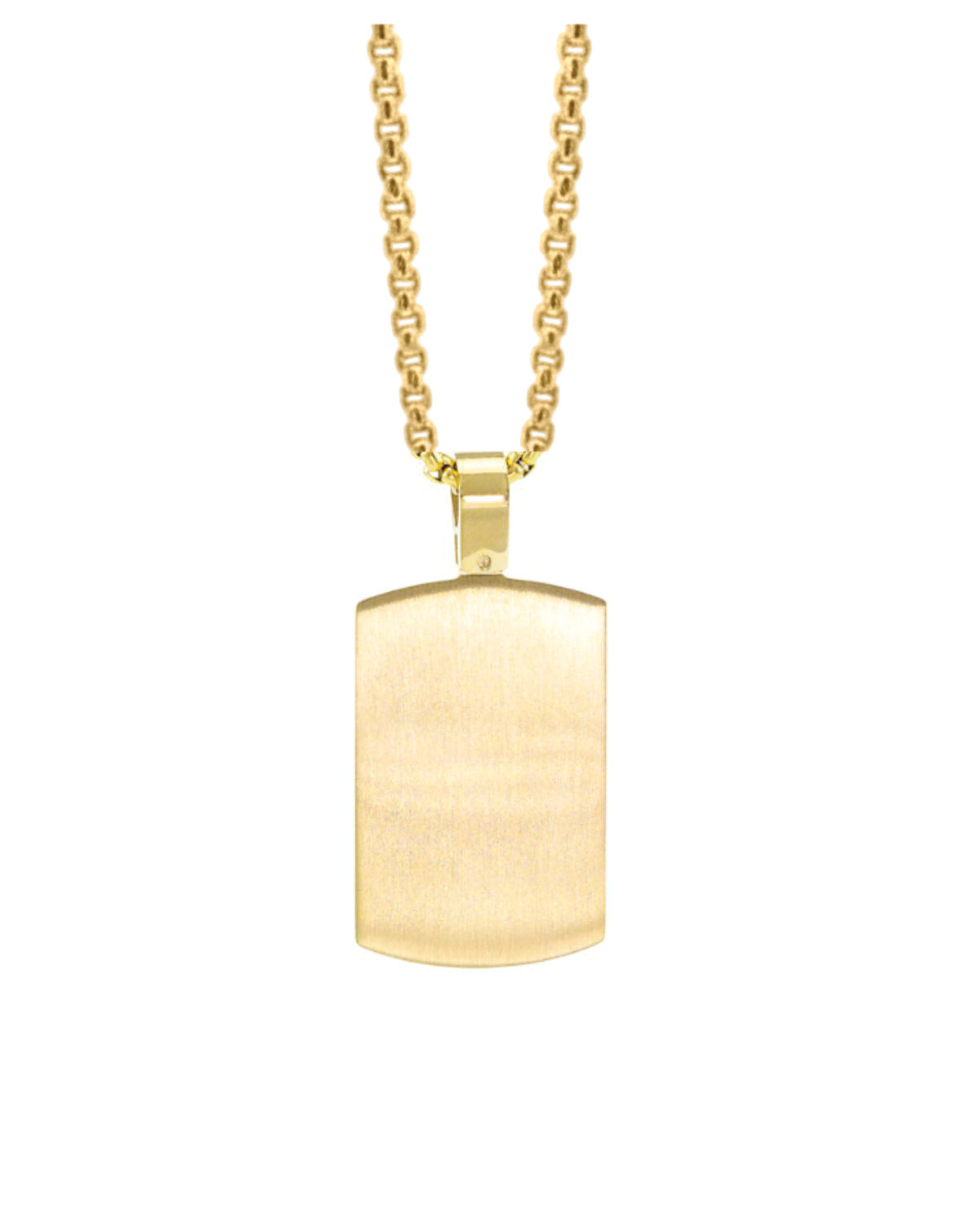 Cara Keepsakes Stainless Steel Gold-Plated Stainless Steel Tag Pendant