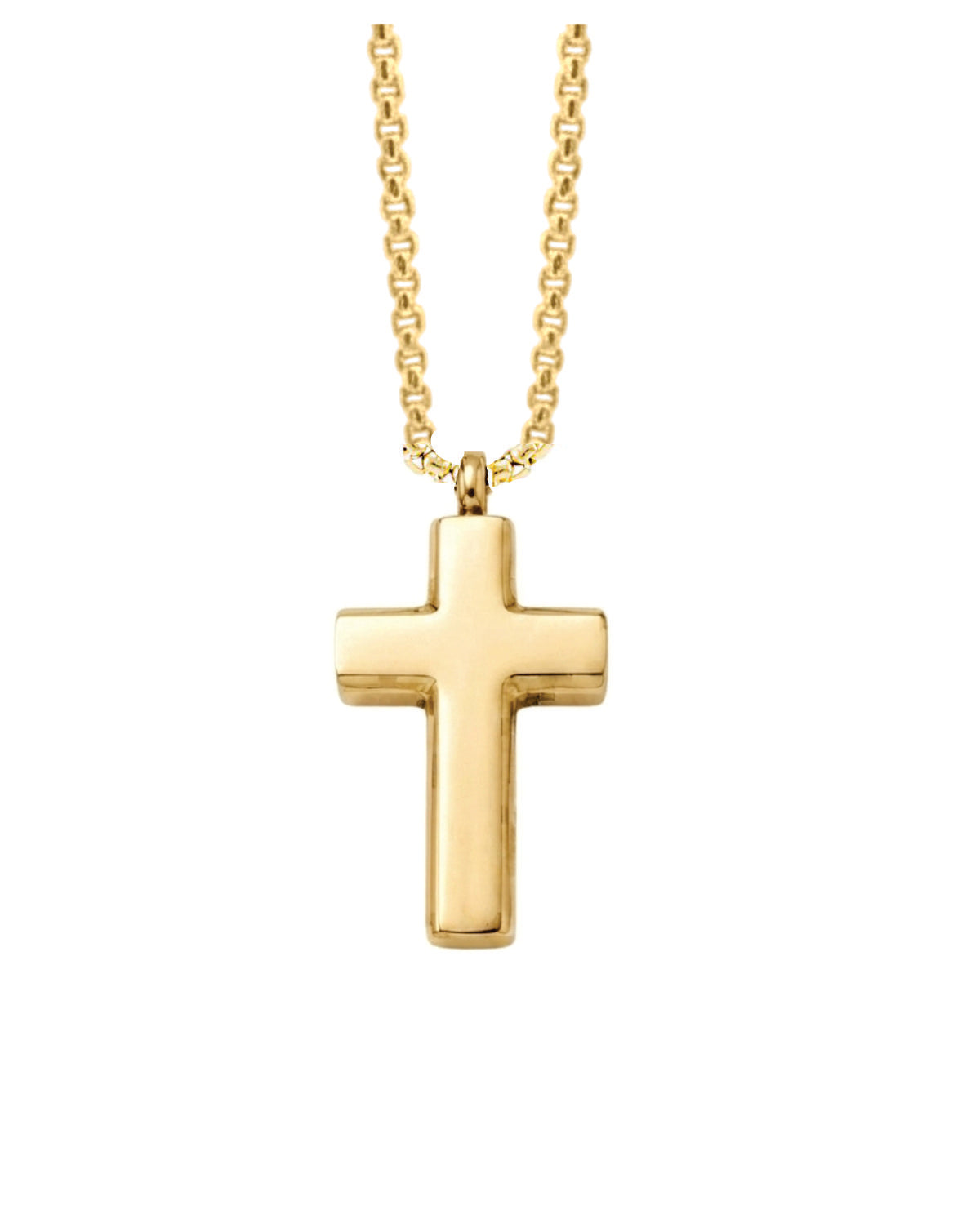 Cara Keepsakes Stainless Steel Gold-Plated Stainless Steel Cross Pendant Urn