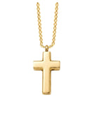 Cara Keepsakes Stainless Steel Gold-Plated Stainless Steel Cross Pendant Urn