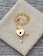 Cara Keepsakes Gold Pendant Urns Birthstone Heart Pendant Urn (10K)