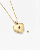 Cara Keepsakes Gold Pendant Urns Small Gold Heart Pendant Urn (10K)