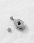 Cara Keepsakes Silver Pendant Urns Silver Oval Pendant Urn