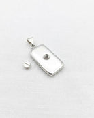 Cara Keepsakes Silver Pendant Urns Silver Rectangle Pendant Urn