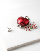 Cara Keepsakes Murano Glass Heart Urns Murano Glass Heart Urn - July