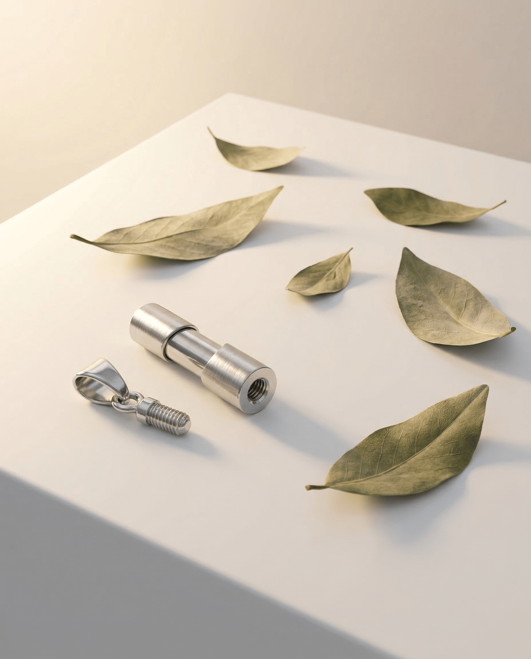 Cara Keepsakes Silver Pendant Urns Cylinder Pendant Urn