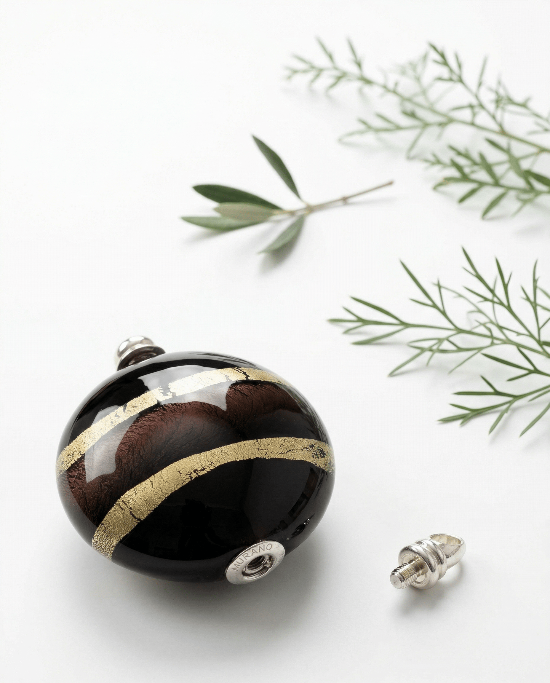 Cara Keepsakes Keepsake Urn Mini Urn with Glass Dome Keepsake Urn - "Gilded Dreams"